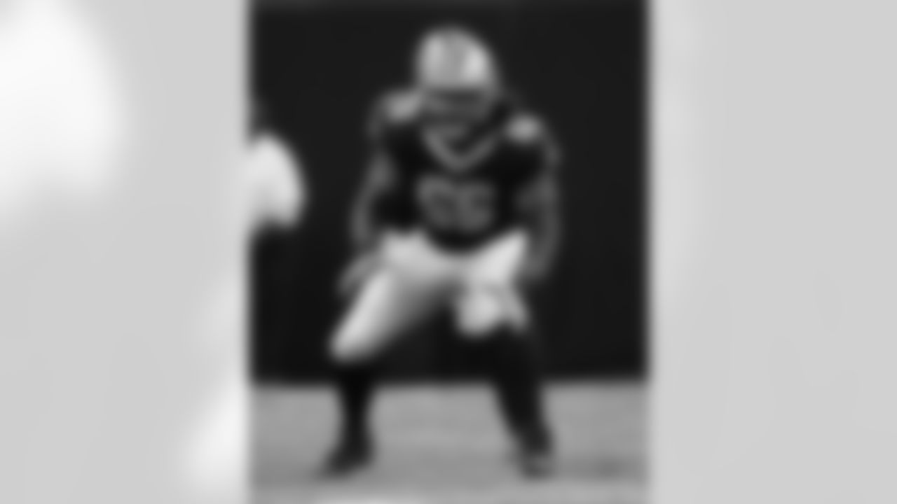 New Orleans Saints offensive lineman Lewis Kidd (66) in action during their 2022 Preseason Week 3 game against the Los Angeles Chargers.