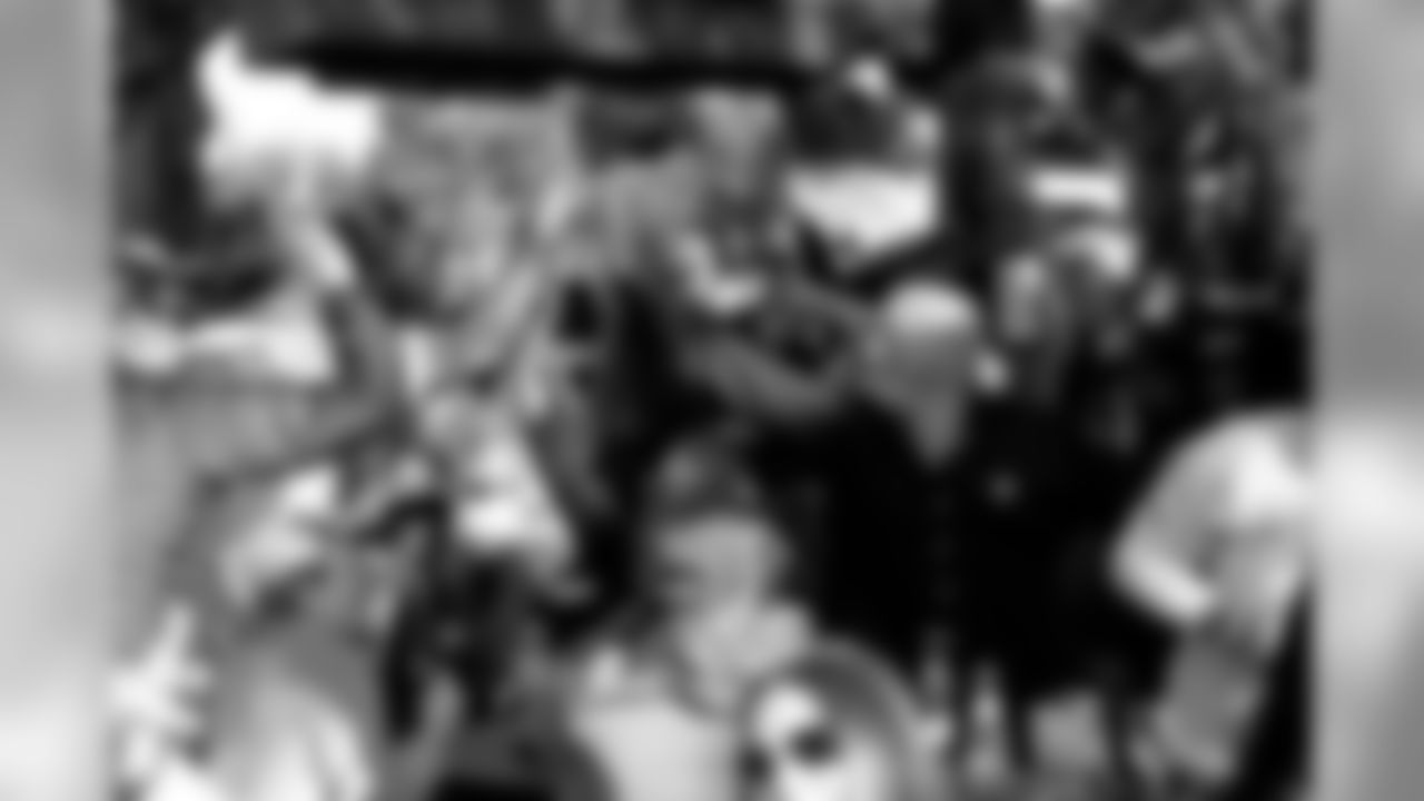 Saints fans watch as the Tampa Bay Buccaneers host the New Orleans Saints during the Bud Light Watch Party at Wrong Iron on the Greenway on Sunday, November 17, 2019.