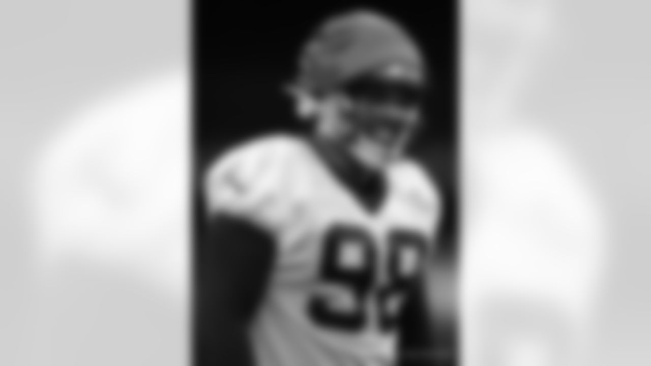 New Orleans Saints defensive end Payton Turner took the field for open practice during 2022 Saints Training Camp presented by Rouses Markets on Sunday, August 21 at the Caesars Superdome.
