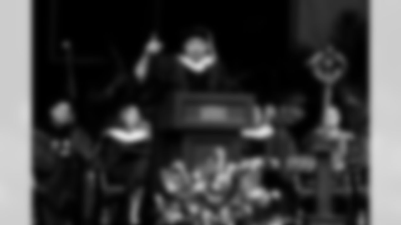 Former New Orleans Saints head coach Sean Payton speaks at the Commencement ceremony for Loyola University of New Orleans on Saturday, May 14, 2022.