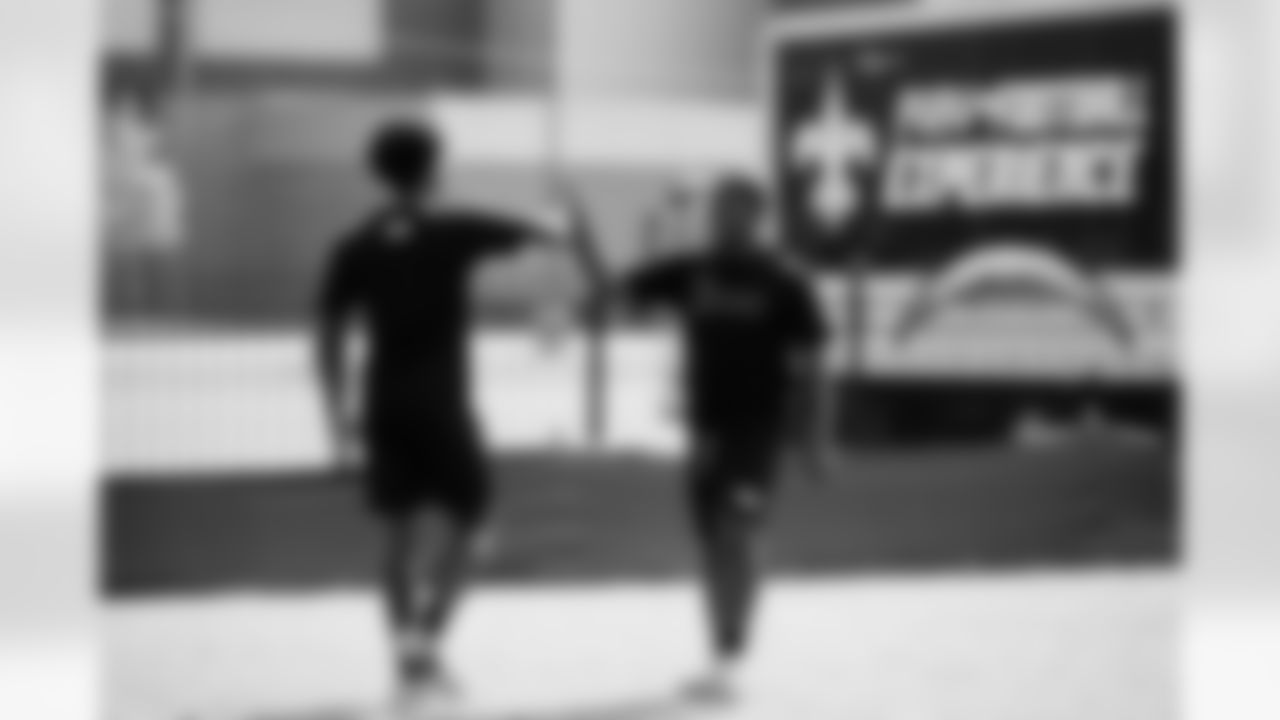The New Orleans Saints visited Brusly High School in Baton Rouge on Tuesday, June 6, 2023 to hold the first part of their "New Orleans Saints High School Summer Workout" series.