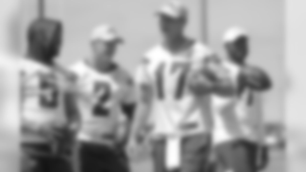 Photos of the Quarterback Challenge as the New Orleans Saints vs L.A. Chargers play a game of 'Flutie' at Jack R. Hammett Sports Complex in Costa Mesa, CA. on August 16, 2019.
