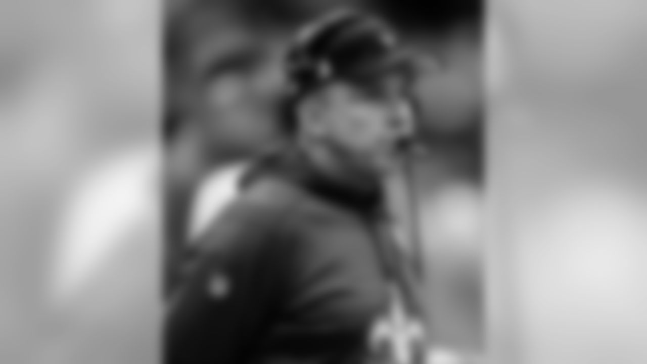 New Orleans Saints coaches and staff photos from the Saints' road victory over the Chicago Bears in Week 7 of the 2019 NFL season.