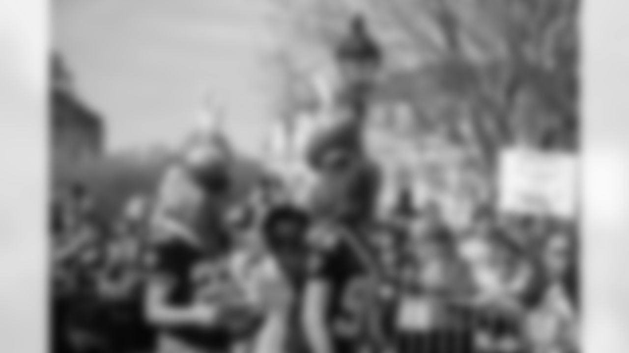 On Thursday, March 10, New Orleans Saints defensive end Cam Jordan and defensive back C.J. Gardner-Johnson surprised Today Show hosts Hoda Kotb and Jenna Bush Hager with team jerseys and helmets and competed in football games during their taping at Jackson Square.