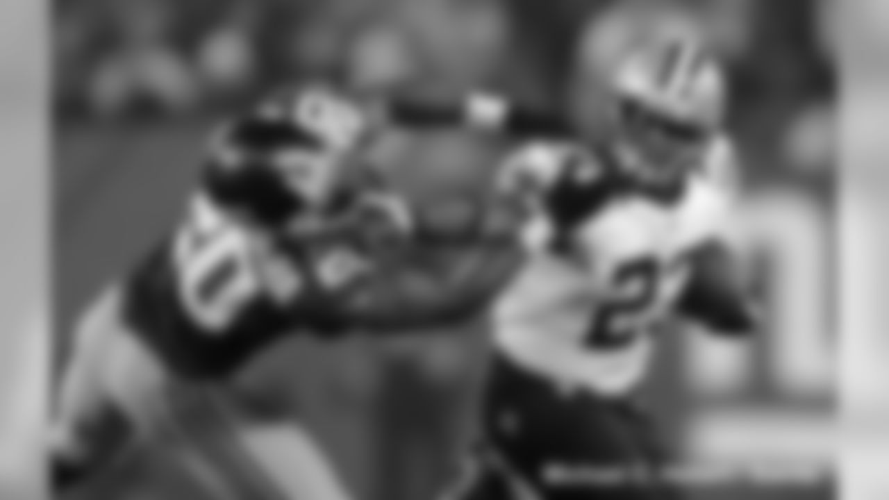 Pierre Thomas always had a way of keeping defenders an arm's length away.