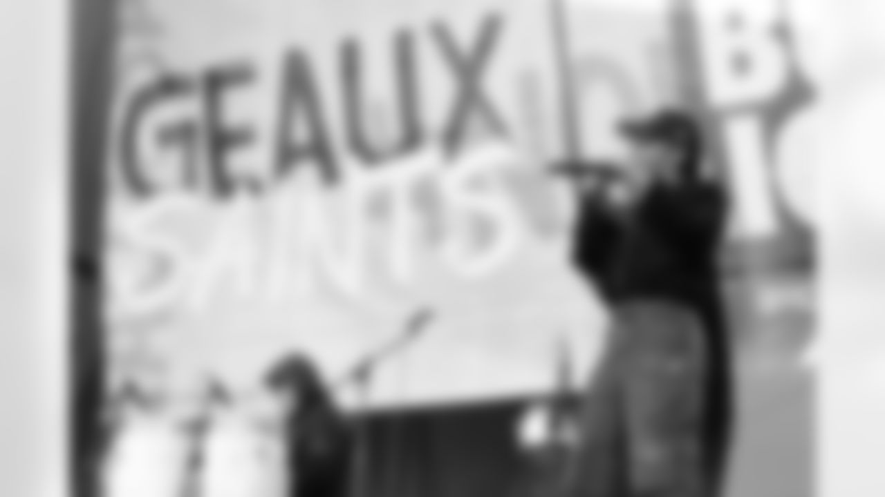 Fans get ready at Champions Square as the New Orleans Saints host the Atlanta Falcons in Week 15 of the 2022 NFL season on December 18 at the Caesars Superdome.