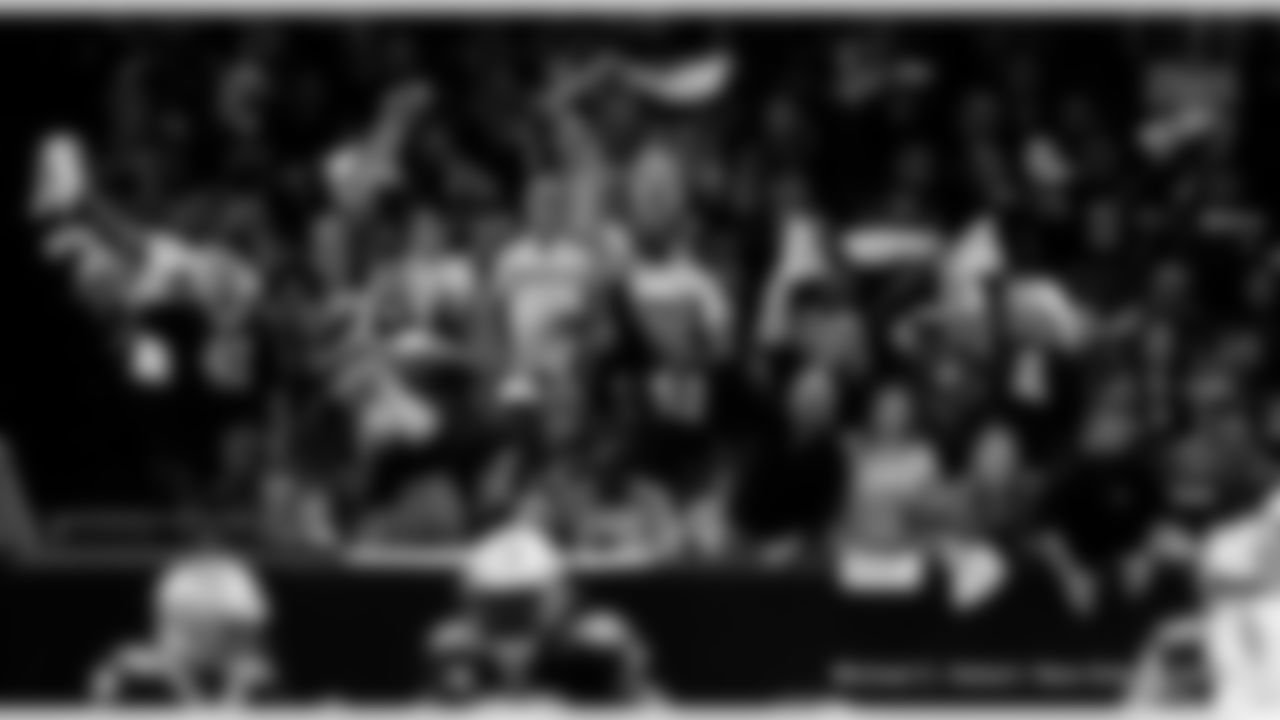 New Orleans Saints fans cheer on the team during their Week 12 game against the Caroline Panthers at the Mercedes-Benz Superdome.