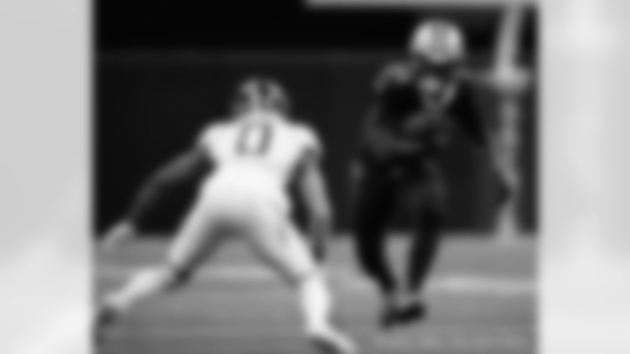 Check out the game action from the New Orleans Saints game against the Tennessee Titans in Week 1 of the 2023 NFL season including running back Tony Jones Jr. (34).