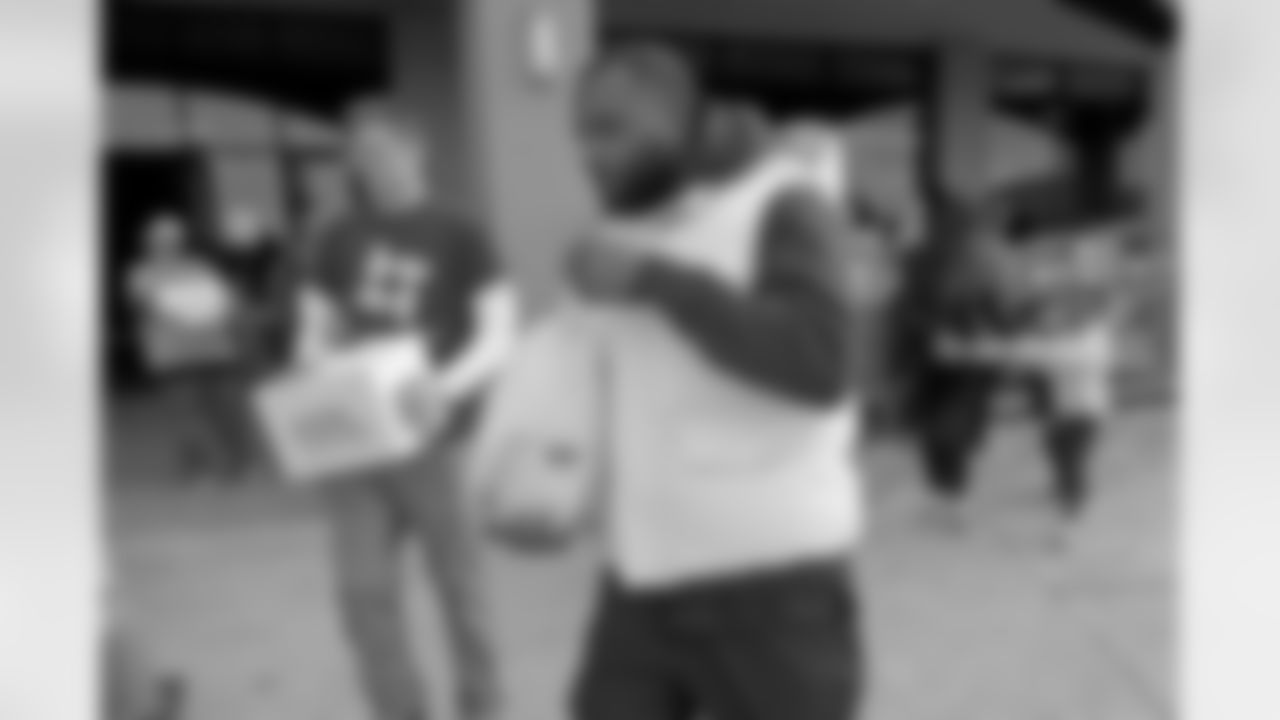 New Orleans Saints wide receiver Jarvis Landry held his Third Annual Thanksgiving Food Drive, a pop-up, drive-thru meal distribution where Landry distributed hundreds of Thanksgiving Meals to local families in need, on Friday afternoon, November 18, 2022, at New Wine Church in Laplace, Louisiana.