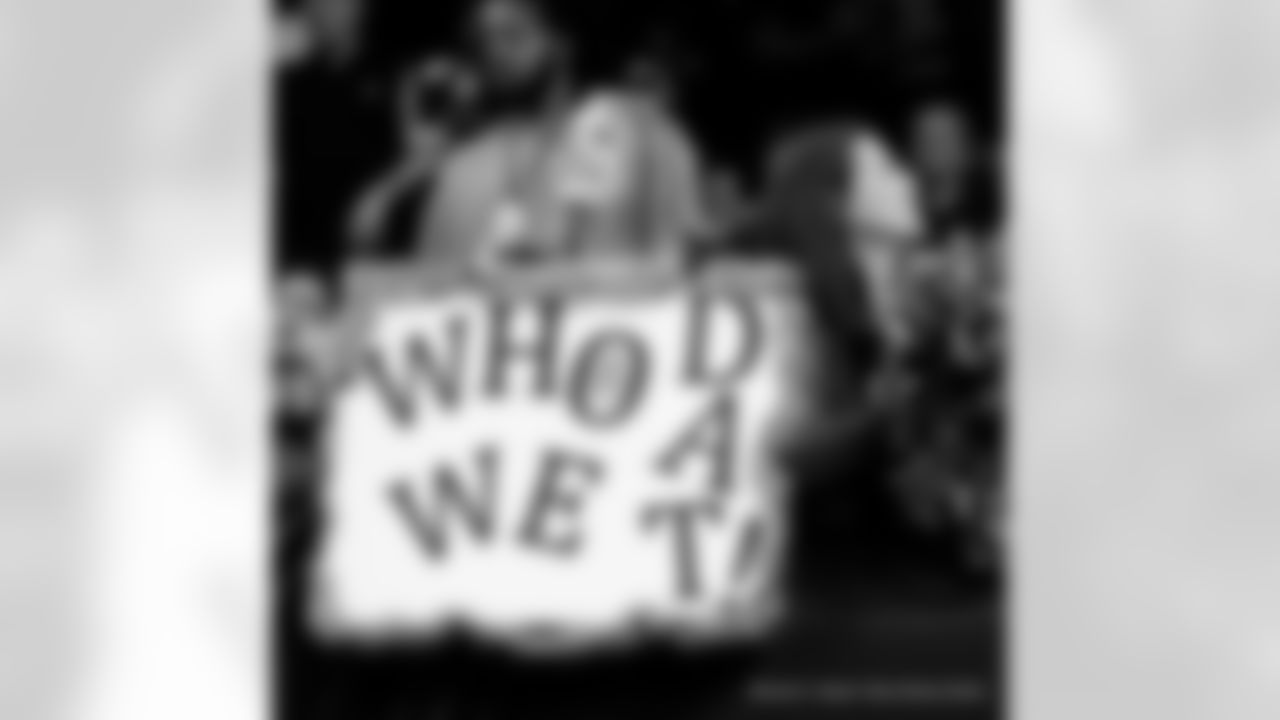 Saints fans show their support in the Mercedes-Benz Superdome during Week 8 of the 2019 NFL season.