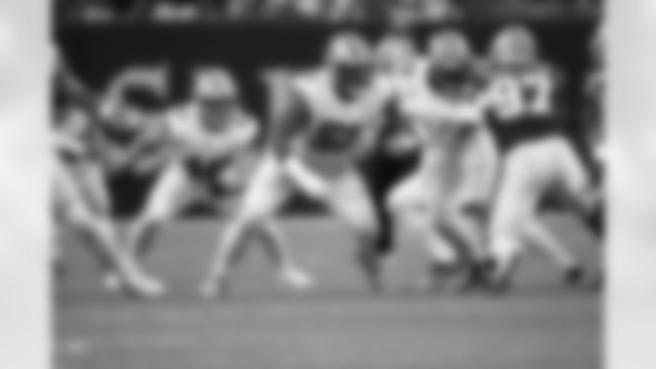 Check out photos of the New Orleans Saints offensive linemen in action during the 2021 NFL season.