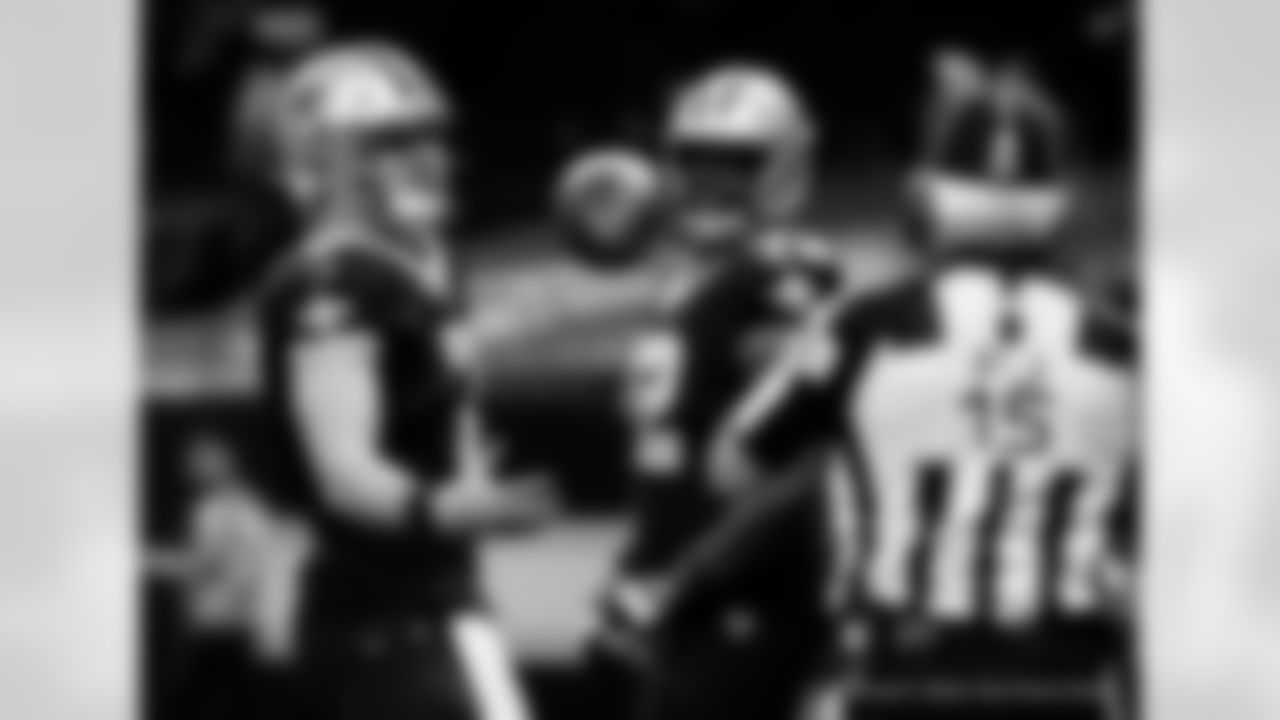 Game action photos from the New Orleans Saints vs. Atlanta Falcons matchup in Week 11 of the 2020 NFL season.