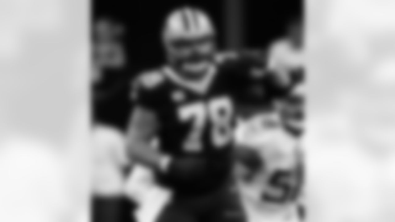 Check out the game action from the New Orleans Saints game against the Tennessee Titans in Week 1 of the 2023 NFL season including center/guard Erik McCoy (78).