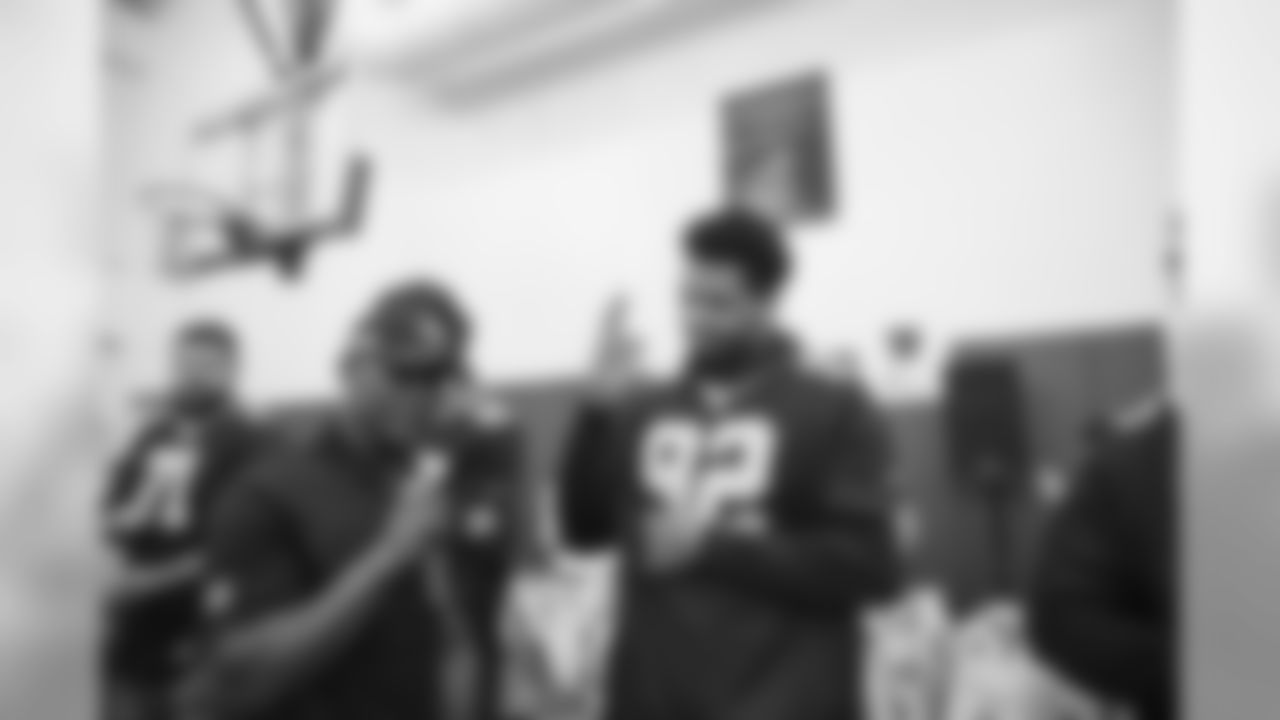 New Orleans Saints players distributed turkeys and fixings to over 1,000 families at the Dryades YMCA in celebration of the Thanksgiving holiday.