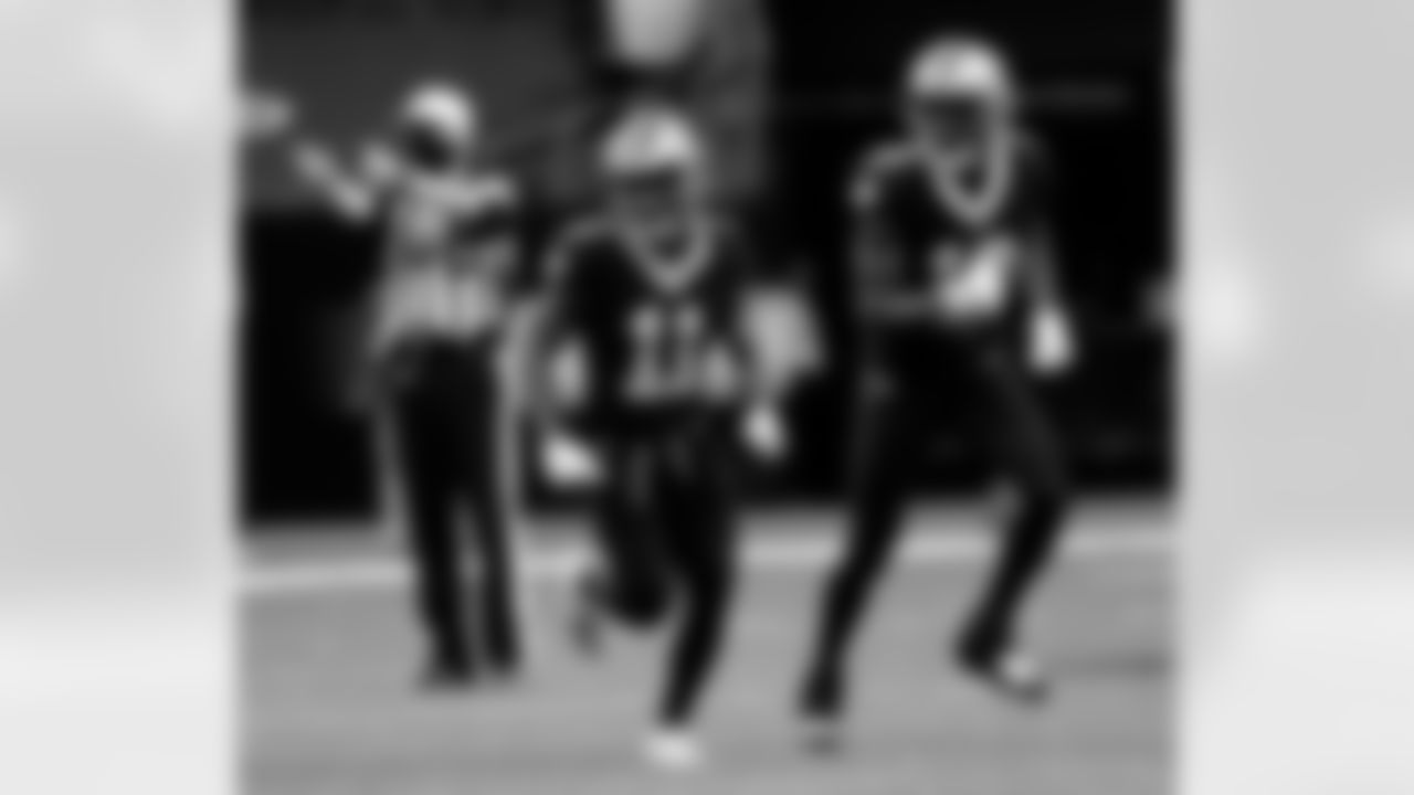 Game action photos from the New Orleans Saints vs. Atlanta Falcons matchup in Week 11 of the 2020 NFL season.