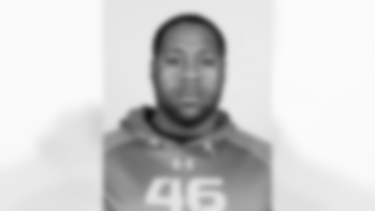 Louisiana State University guard Trai Turner poses for a headshot during the 2014 NFL Scouting Combine at Lucas Oil Stadium on Feb. 20, 2014 in Indianapolis, Ind. (AP Photo/Ben Liebenberg)