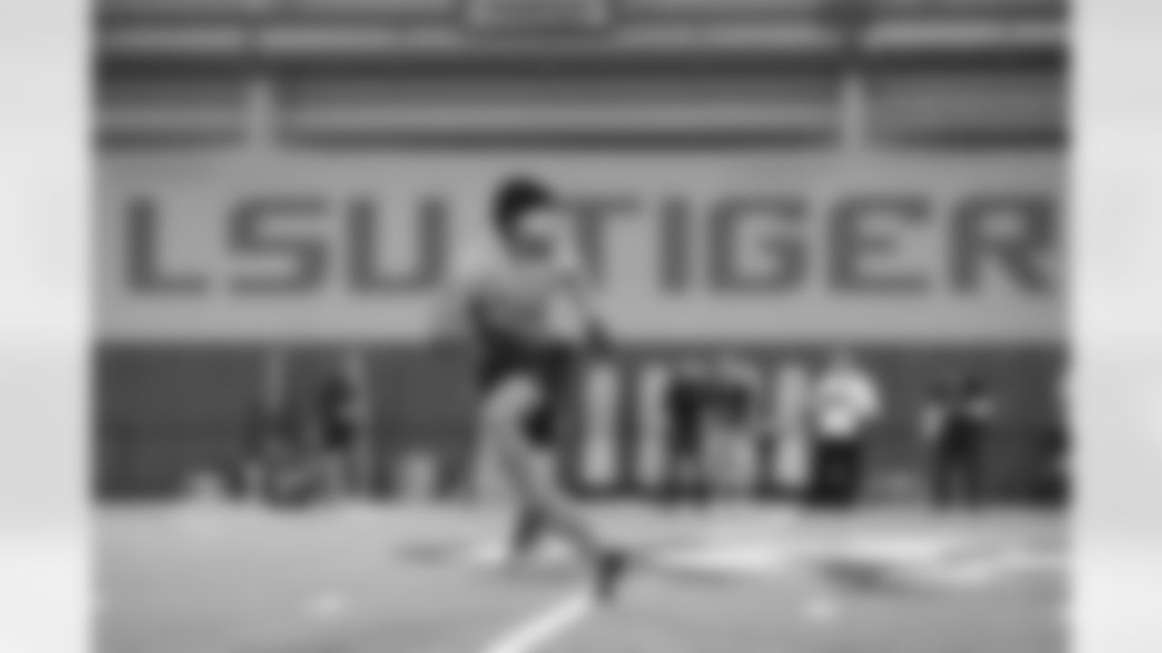 Several New Orleans Saints coaches and staff attended Louisiana State University's Pro Day in Baton Rouge on Wednesday, April 6 ahead of the 2022 NFL Draft.