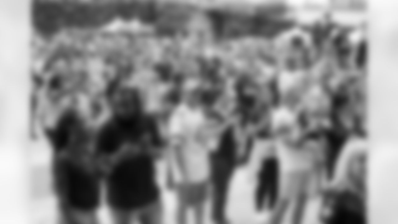 Fans get ready at Champions Square as the New Orleans Saints host the Los Angeles Chargers in Week 3 of the 2022 NFL Preseason on August 26 at the Caesars Superdome.