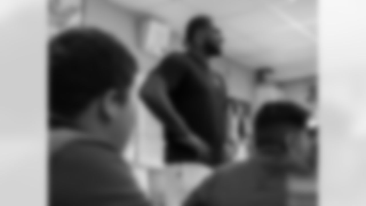 New Orleans Saints defensive end Cameron Jordan visited Green Park Elementary School on Monday, Sept. 11. Jordan visited the students ahead of their benchmark testing for the next week.