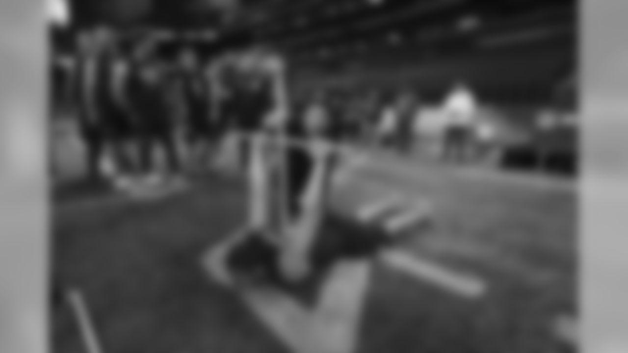 Florida punter Tommy Townsend is seen on the field during the 2020 NFL Scouting Combine, Friday, Feb. 28, 2020 in Indianapolis. (Logan Bowles/NFL)