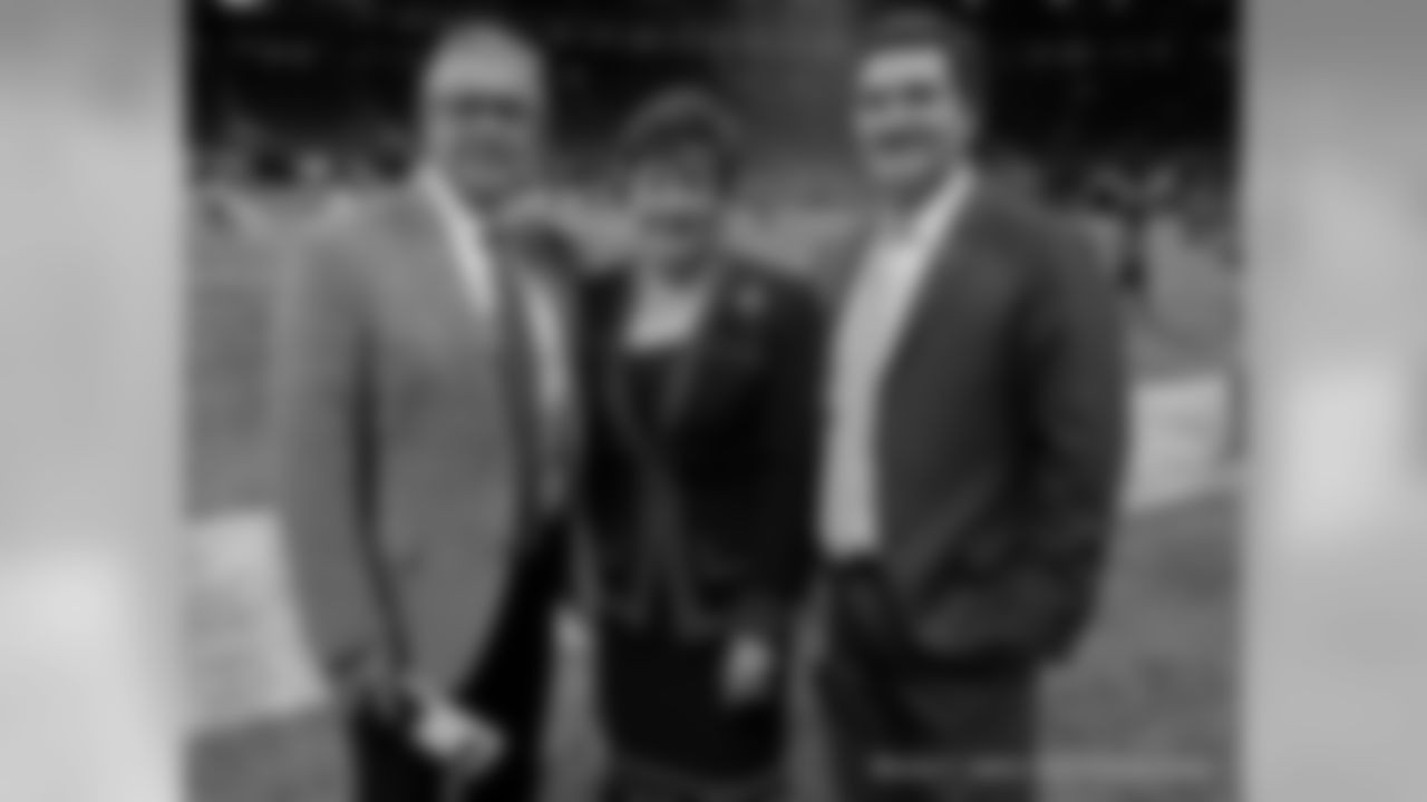 Guests joined Mrs. Benson on the sideline of Mercedes-Benz Stadium for the Saints' Thanksgiving night victory over the Atlanta Falcons on Thursday Night Football in week 13 of the 2019 NFL season.