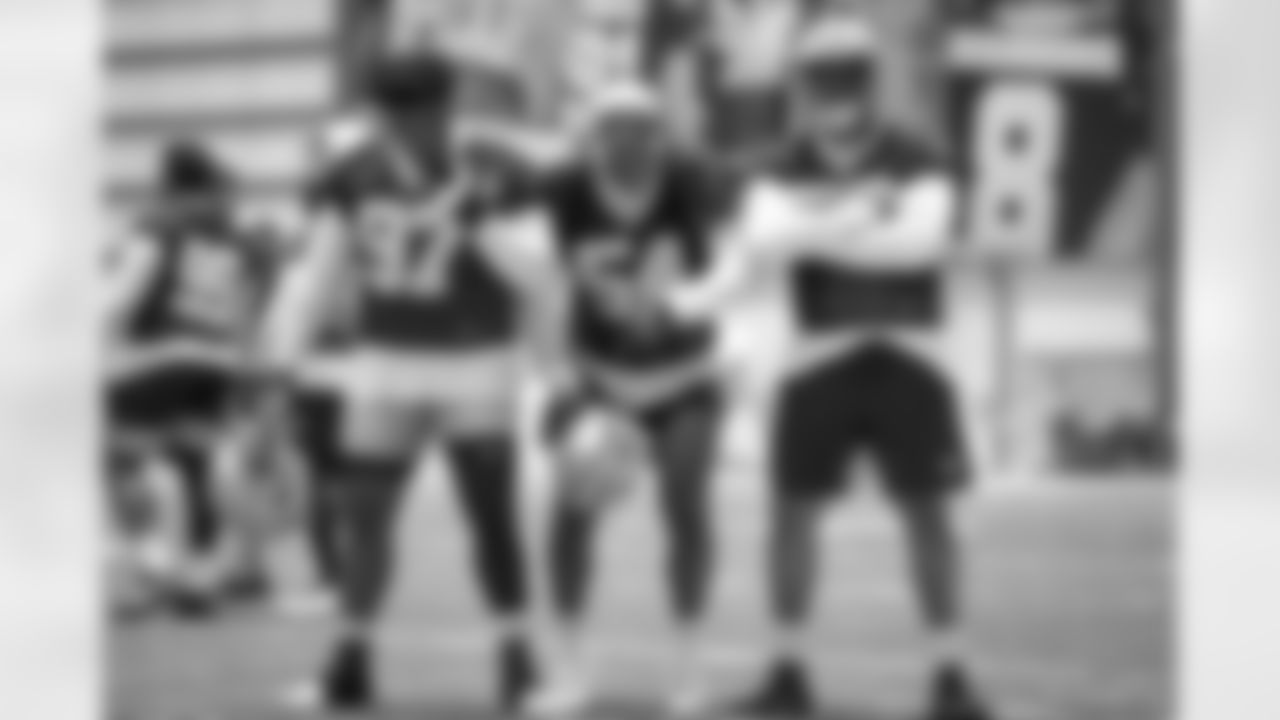 New Orleans Saints defensive linemen Malcolm Roach, Taco Charlton, and Jordan Jackson pose at the team's 2022 OTA practices on May 25, 2022 at the Ochsner Sports Performance Center.