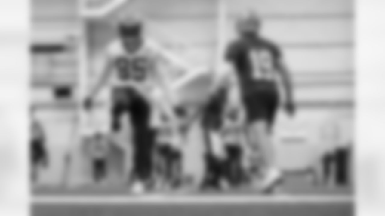 New Orleans Saints wide receiver Kirk Merritt (85) and K.J. Costello (19) held a walkthrough practice during 2022 Saints Training Camp presented by Rouses Markets on Thursday, August 18 ahead of their Week 2 preseason game against the Green Bay Packers.