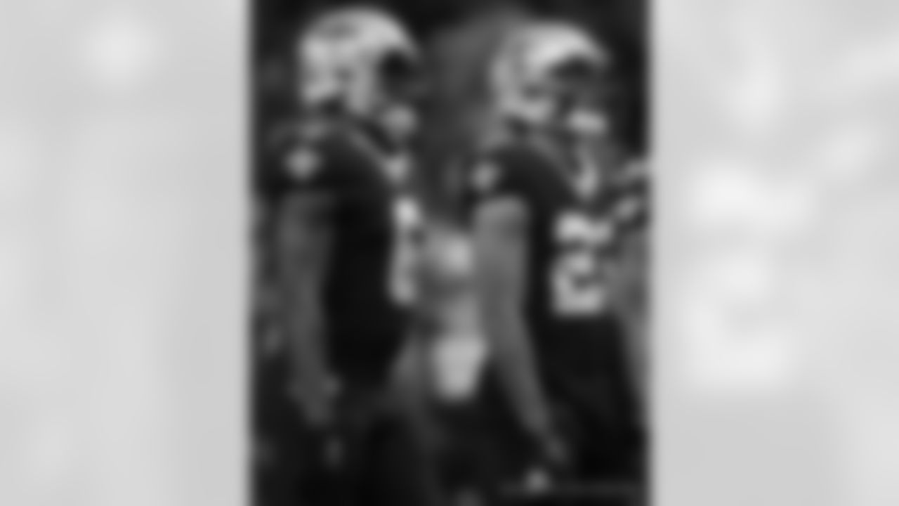 New Orleans Saints safety Marcus Maye (6) and defensive back Marshon Lattimore (23) in action during their 2022 Week 2 game against the Tampa Bay Buccaneers.