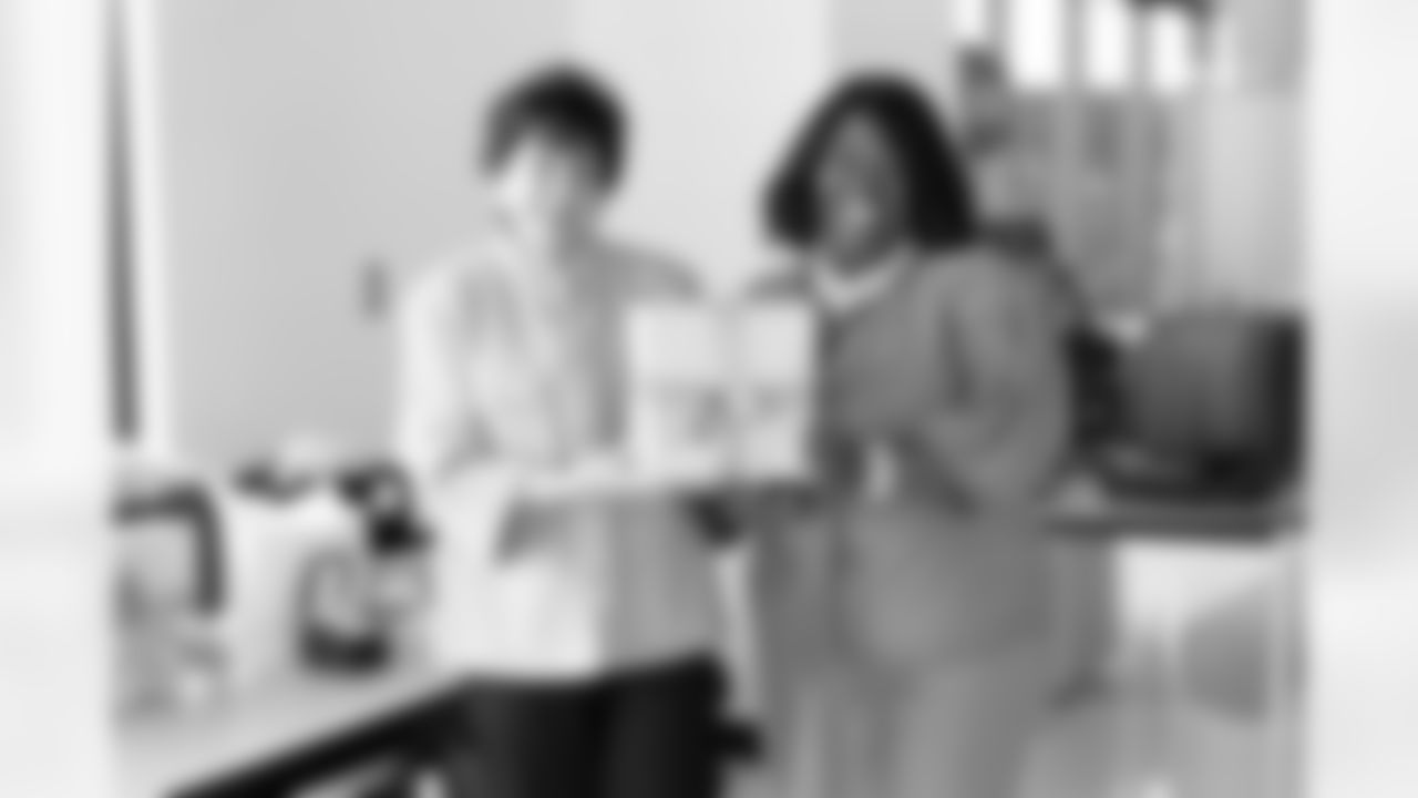 In honor of Women's History Month, New Orleans Saints owner Gayle Benson shared her appreciation for the women of the Pelicans and Saints organizations with a special breakfast and gift raffle on Thursday, March 23, 2023.