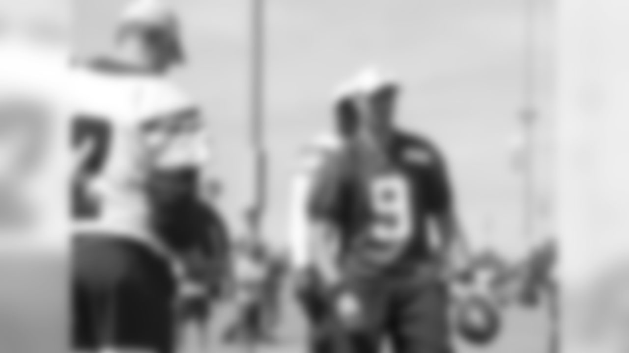 Photos of the Quarterback Challenge as the New Orleans Saints vs L.A. Chargers play a game of 'Flutie' at Jack R. Hammett Sports Complex in Costa Mesa, CA. on August 16, 2019.