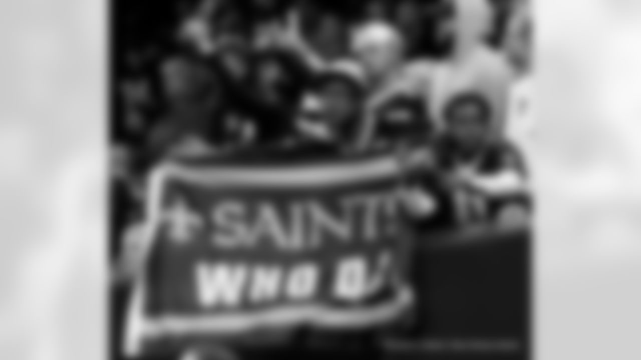 Saints fans show their support in the Mercedes-Benz Superdome during Week 8 of the 2019 NFL season.