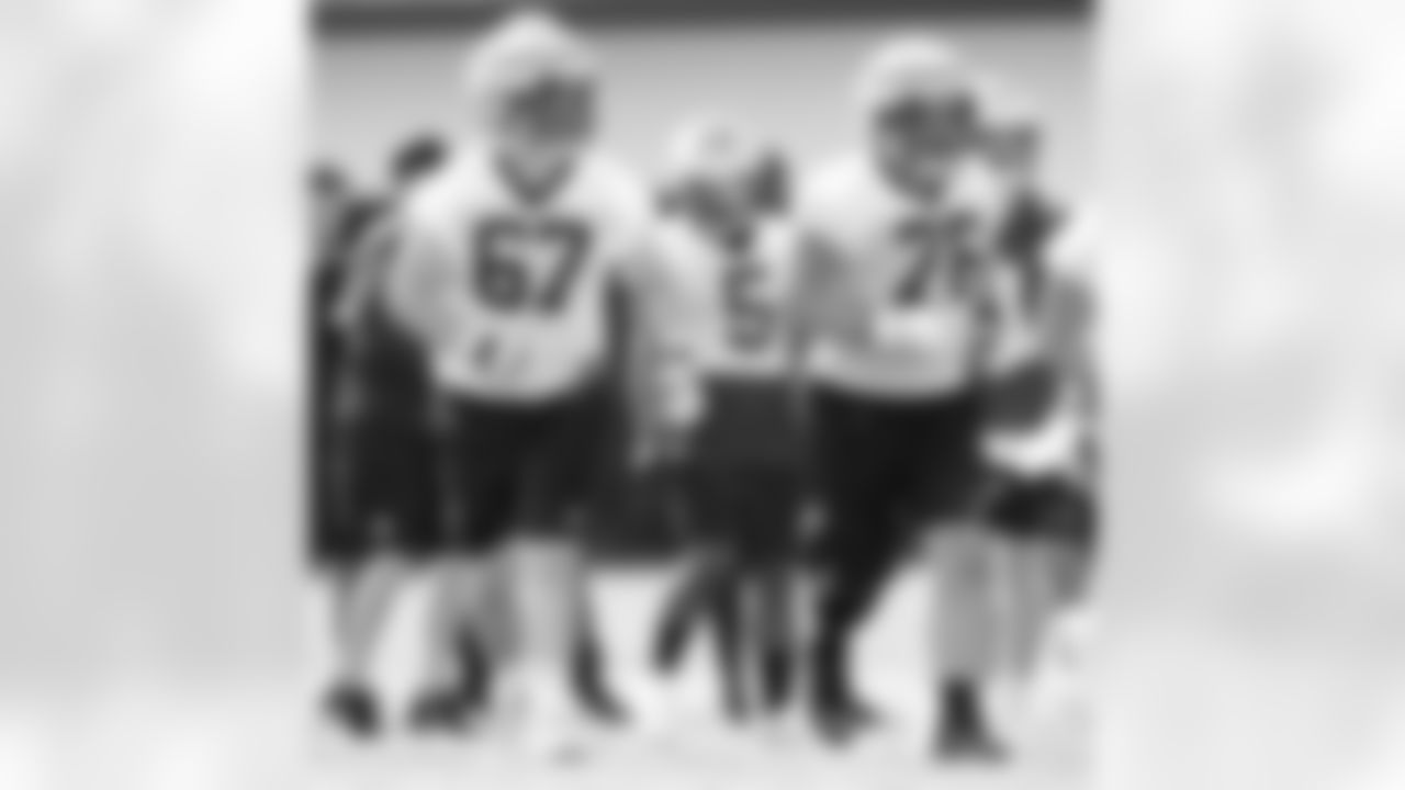 New Orleans Saints offensive lineman Landon Young and Calvin Throckmorton took the field for practice during 2022 Training Camp presented by Rouses Markets on Wednesday, July 27.