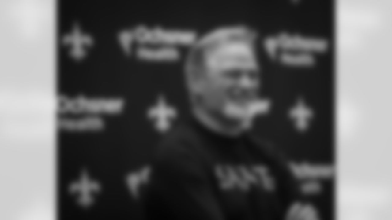 New Orleans Saints Executive Vice President and General Manager Mickey Loomis speaks to the media in his pre-Draft press conference ahead of the 2022 NFL Draft.