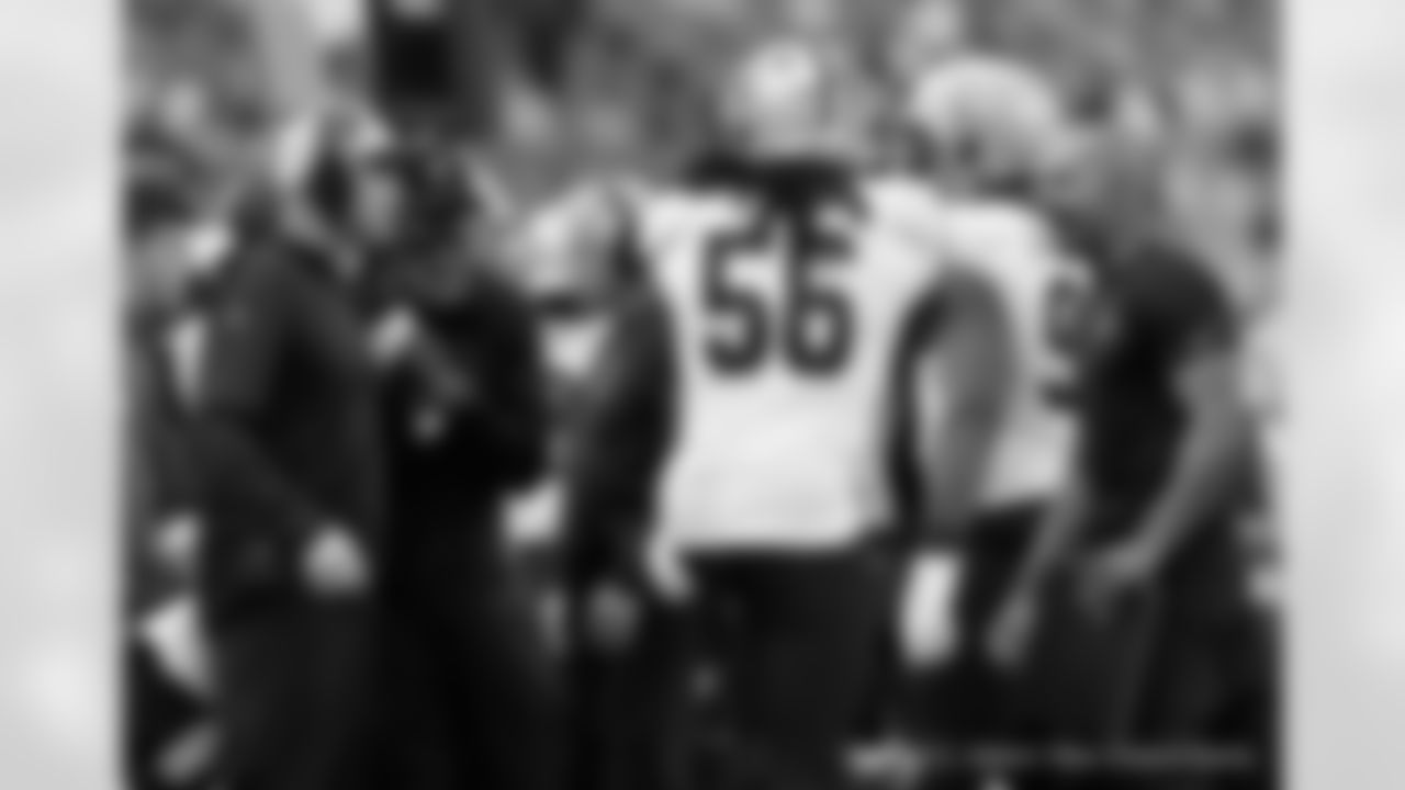 Check out the game action shots from the New Orleans Saints game against the New England Patriots in Week 5 of the 2023 NFL season including linebacker Demario Davis (56).