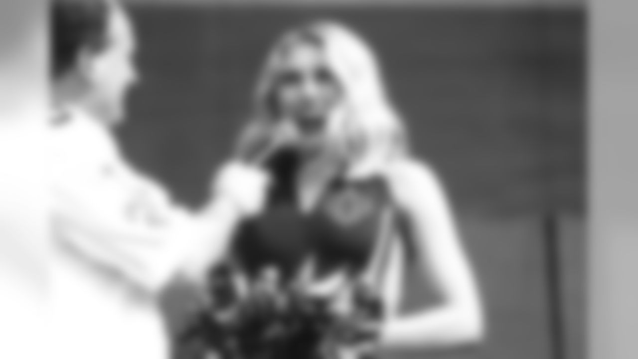 Check out photos of Saintsations member Gabby in action during 2019 Saints NFL season.