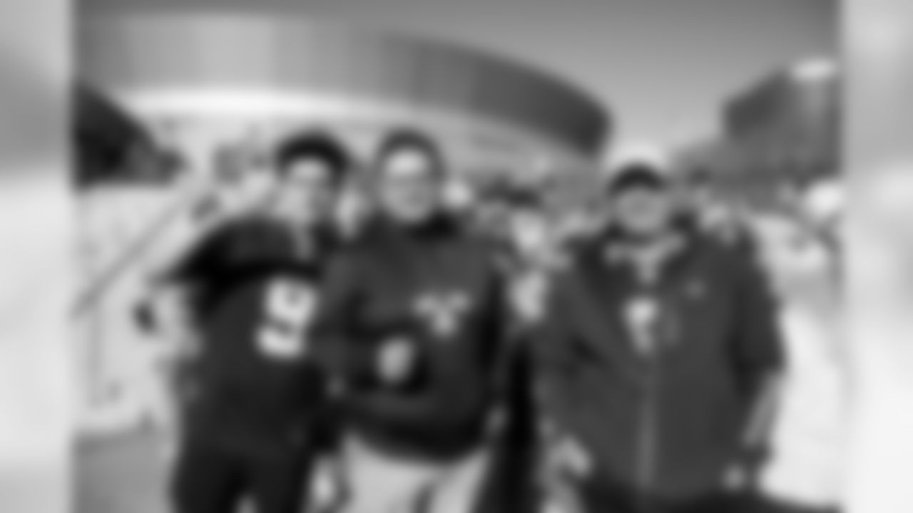 New Orleans Saints fans get ready for the Wild Card playoff game against the Minnesota Vikings during our pregame party at Champions Square.