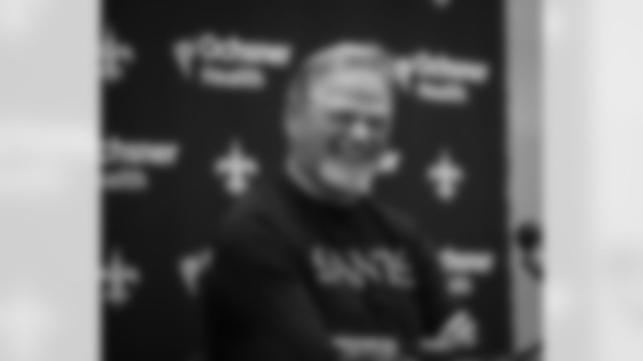 New Orleans Saints Executive Vice President and General Manager Mickey Loomis speaks to the media in his pre-Draft press conference ahead of the 2022 NFL Draft.