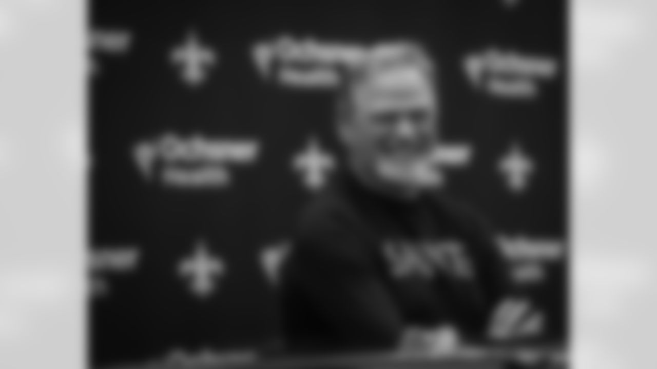 New Orleans Saints Executive Vice President and General Manager Mickey Loomis speaks to the media in his pre-Draft press conference ahead of the 2022 NFL Draft.