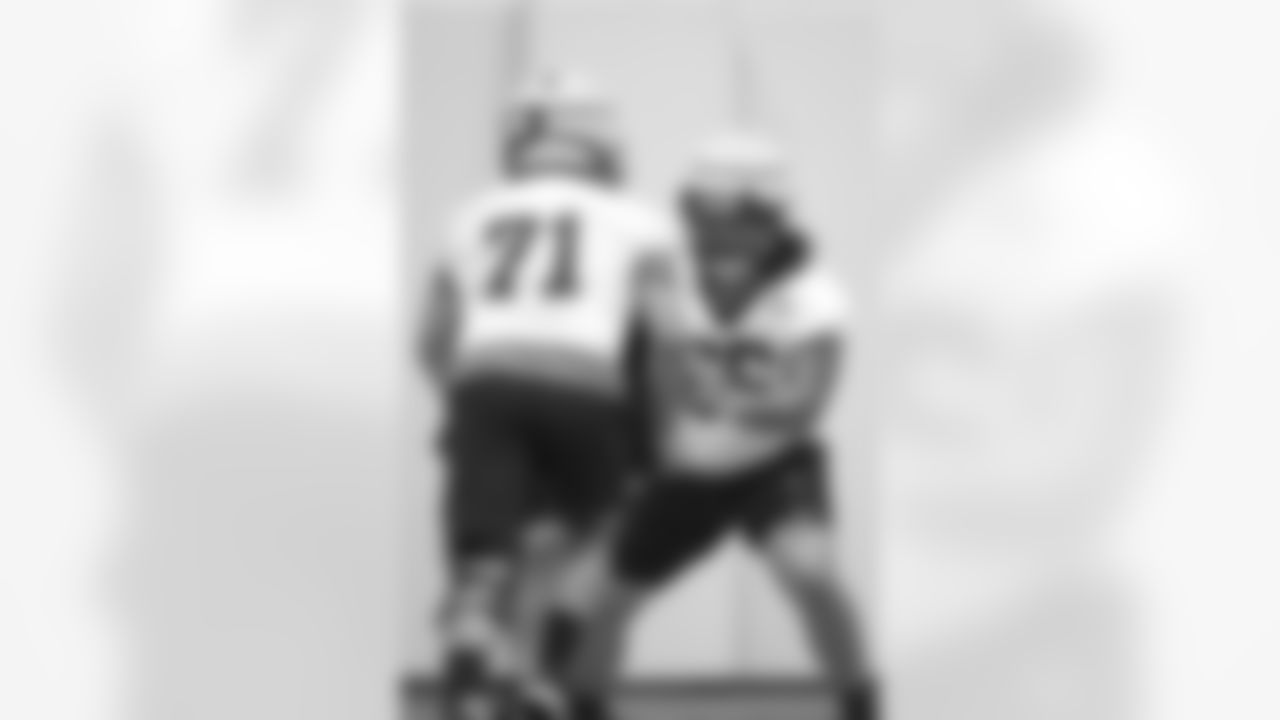 New Orleans Saints offensive linemen Ryan Ramczyk (71) and Lewis Kidd (66) held a walkthrough practice during 2022 Saints Training Camp presented by Rouses Markets on Thursday, August 18 ahead of their Week 2 preseason game against the Green Bay Packers.