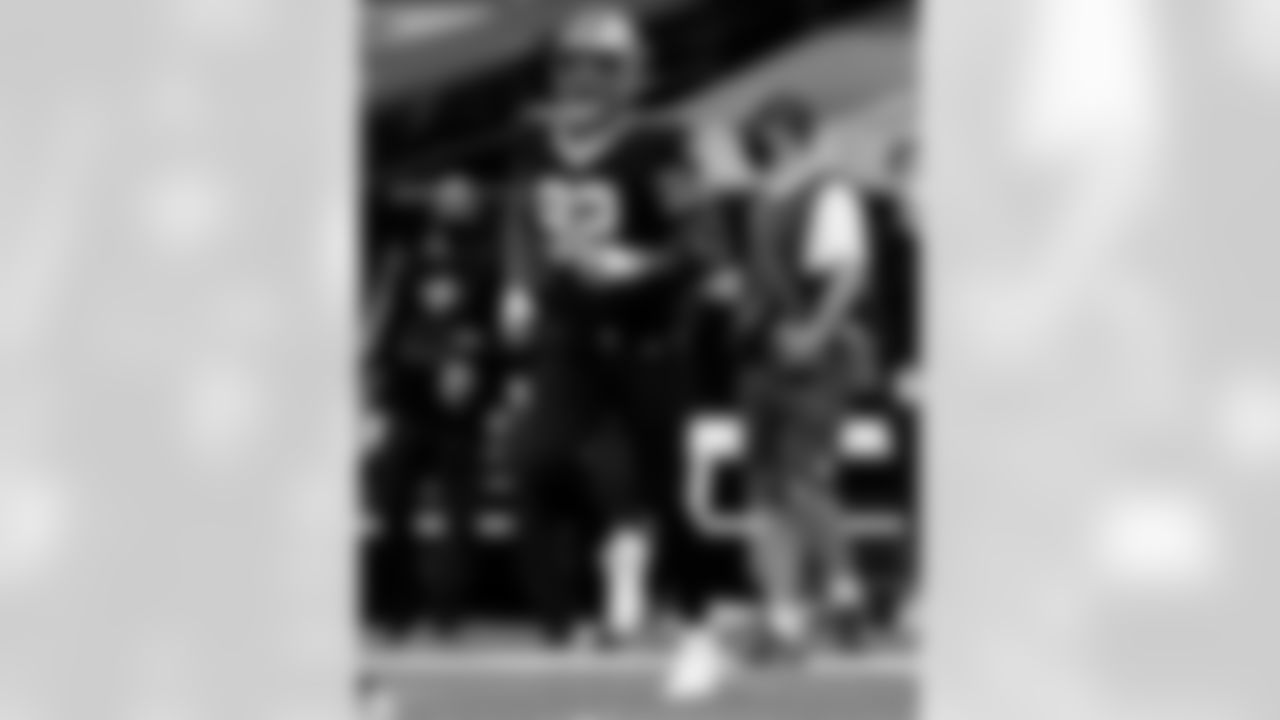 Game action photos from the New Orleans Saints vs. Atlanta Falcons matchup in Week 11 of the 2020 NFL season.