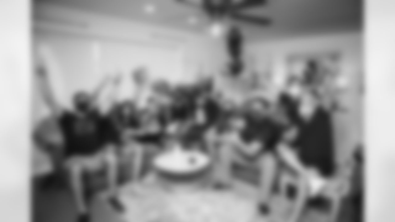 New Orleans Saints fans cheer on the team from Metairie as the Saints take on the Tampa Bay Buccaneers in week 1 of the 2020 NFL season.