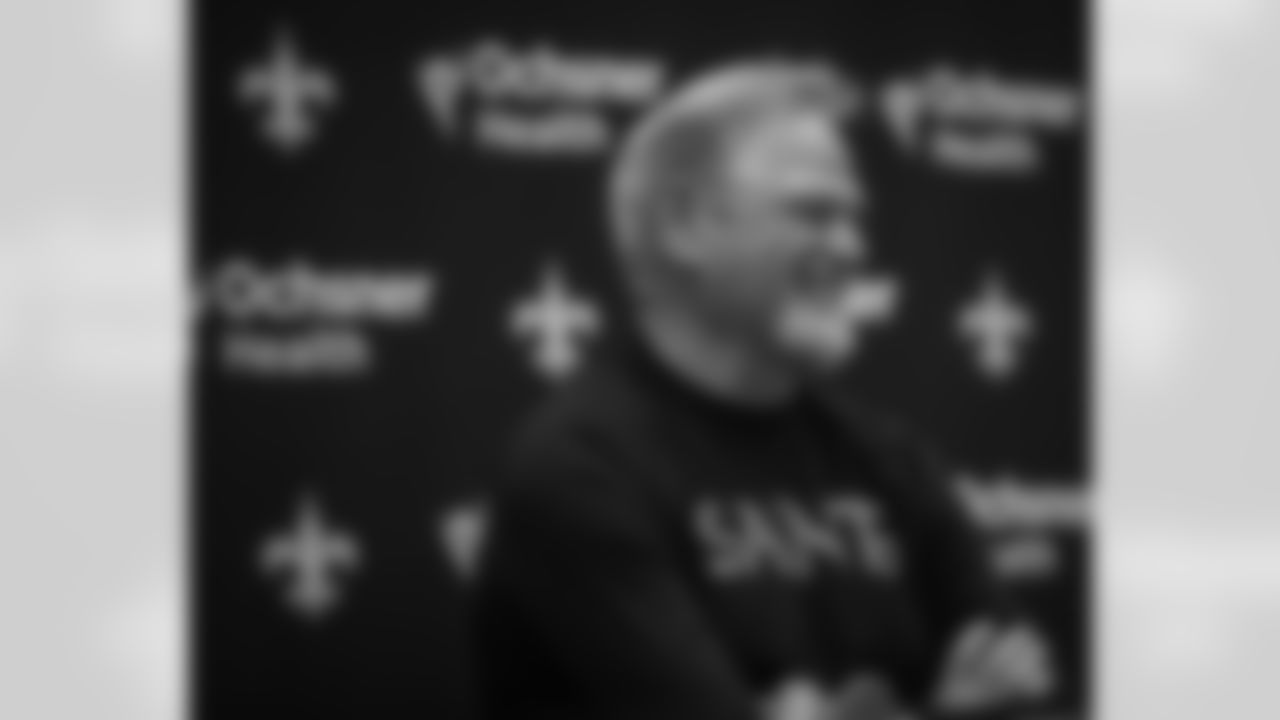 New Orleans Saints Executive Vice President and General Manager Mickey Loomis speaks to the media in his pre-Draft press conference ahead of the 2022 NFL Draft.