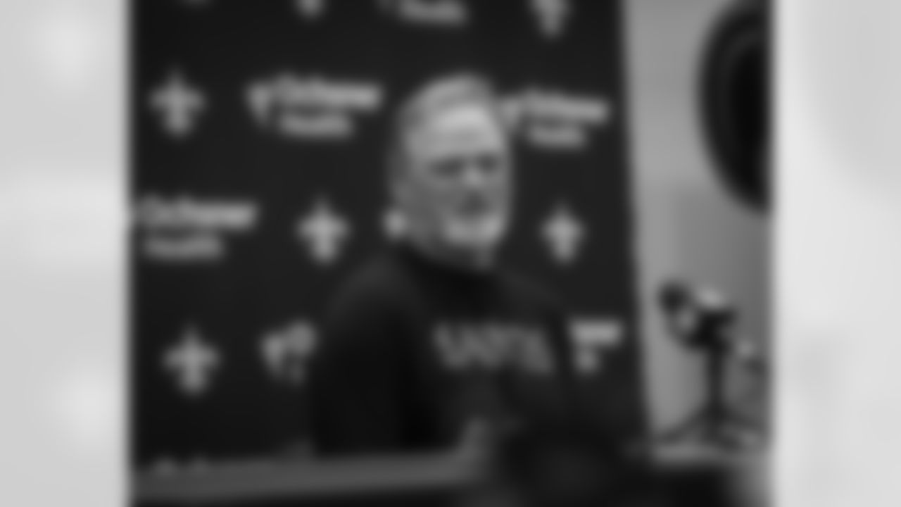 New Orleans Saints Executive Vice President and General Manager Mickey Loomis speaks to the media in his pre-Draft press conference ahead of the 2022 NFL Draft.
