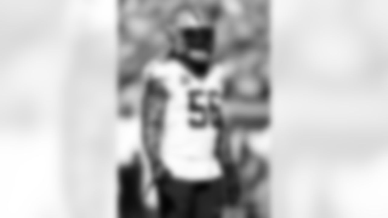 Check out the game action shots from the New Orleans Saints game against the New England Patriots in Week 5 of the 2023 NFL season including linebacker Demario Davis (56).