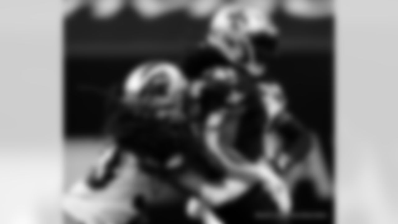 Game action photos from the New Orleans Saints vs. Carolina Panthers matchup in Week 7 of the 2020 NFL season.