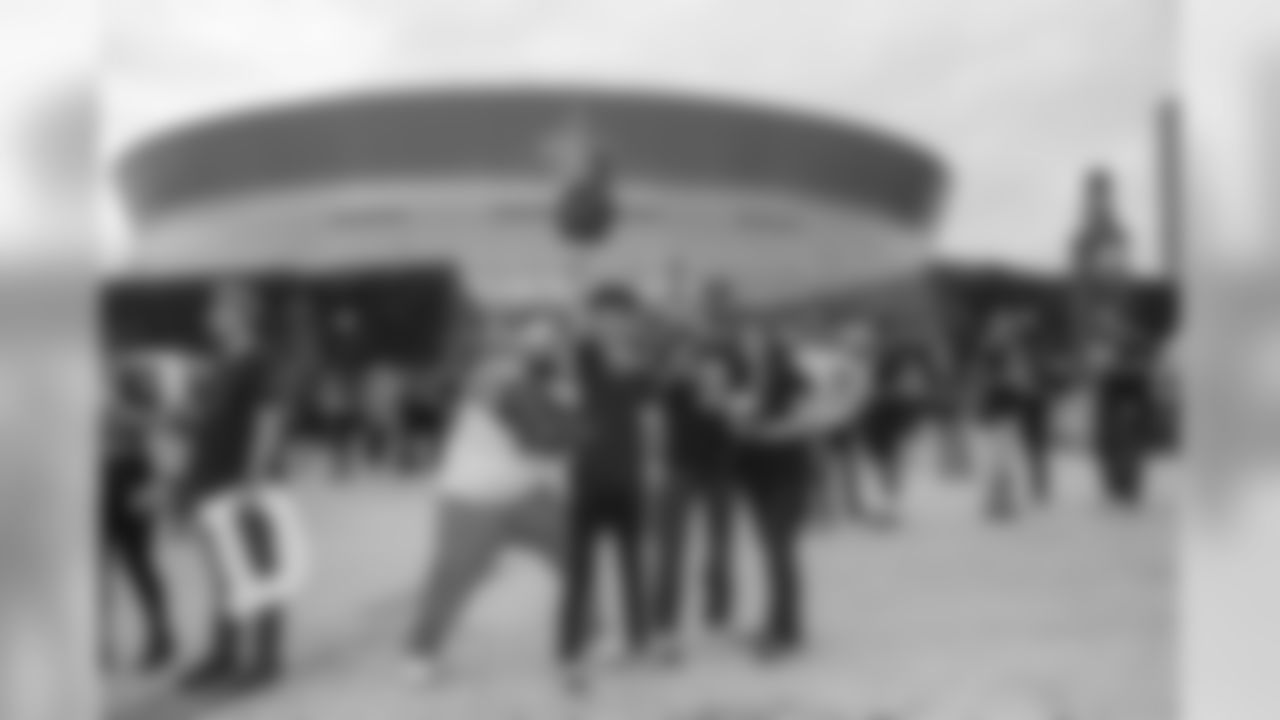 New Orleans Saints fans get ready for Monday Night Football in Week 15 against the Indianapolis Colts during our pregame party at Champions Square presented by Ticketmaster.