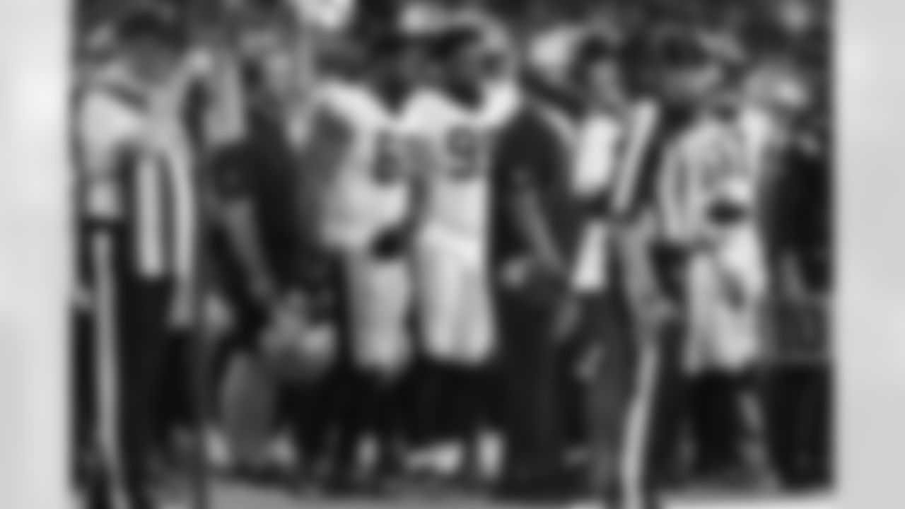 New Orleans Saints players in action during their 2022 Preseason Week 1 game against the Houston Texans.