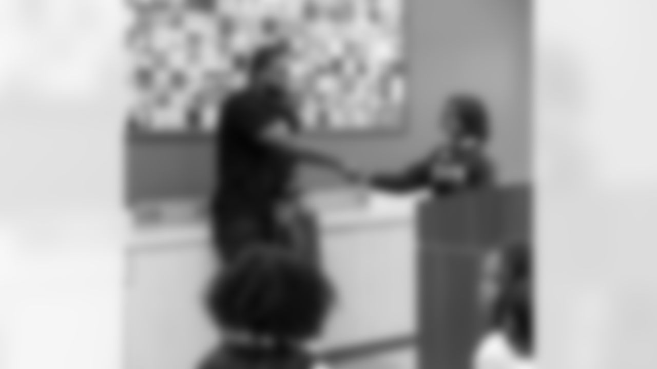 On Tuesday, September 5, New Orleans Saints defensive end Cameron Jordan visited Good Shepherd school, speaking to students about leadership, always giving your best effort in all aspects of life, how to grow in leadership, and being a forever learner.
