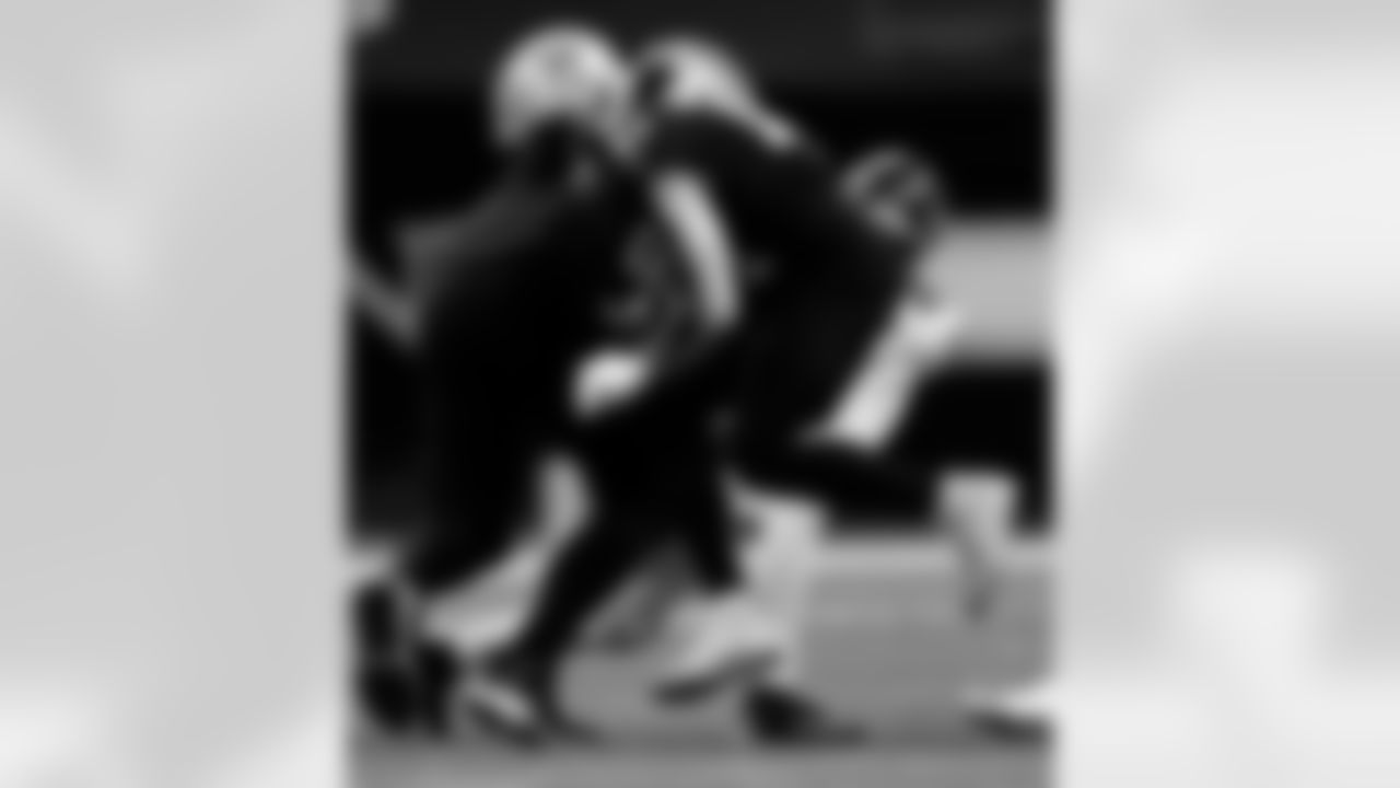 Game action photos from the New Orleans Saints vs. Atlanta Falcons matchup in Week 11 of the 2020 NFL season.