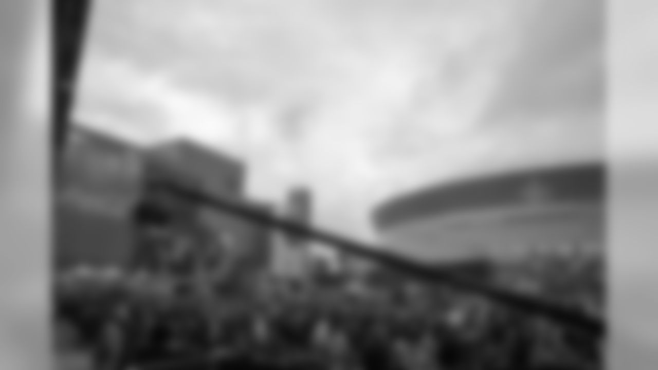 New Orleans Saints fans get ready for Monday Night Football in Week 15 against the Indianapolis Colts during our pregame party at Champions Square presented by Ticketmaster.